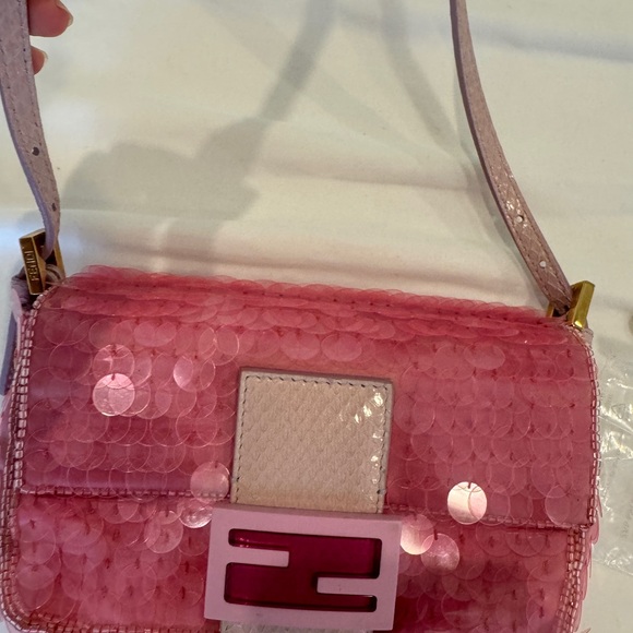 [RARE] Fendi mini baguette satin with snakeskin - Picture 2 of 5